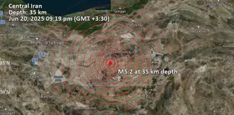 İsrail saldırıları altındaki İran'da 5.2 büyüklüğünde deprem. 

На Иране, подвергшемся атакам Израиля, произошло землетрясение магнитудой 5.2.